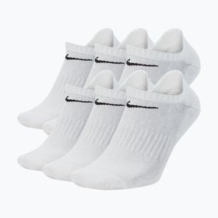 Kojinės Nike Everyday Cushioned No-Show 6 poros white/black