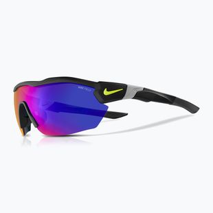 Vyriški akiniai nuo saulės Nike Show X3 Elite L, matinės juodos spalvos, violetinio atspalvio ir lauko atspalvio