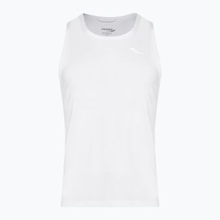 Vyriškas bėgimo tank topas Saucony Stopwatch Singlet white