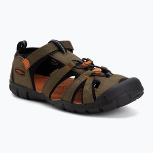 Vaikiškos basutės KEEN Seacamp II CNX dark olive/gold flame