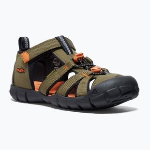 Vaikiškos basutės KEEN Seacamp II CNX dark olive/gold flame