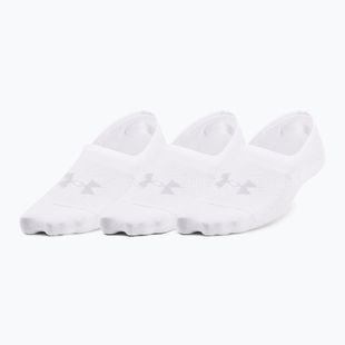 Moteriškos treniruočių kojinės Under Armour Breathe Lite Ultra Low 3P white/white/mod gray