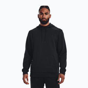 Under Armour Armour Armour Fleece Hoodie vyriški treniruočių džemperiai black 1373353-001