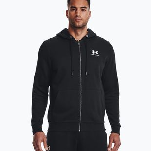 Under Armour Essential Fleece Full Zip Hood Vyriški treningo džemperiai Black 1373881