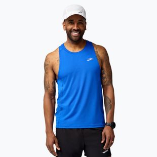 Vyriškas bėgimo tank topas Brooks Atmosphere Singlet 3.0 neo blue