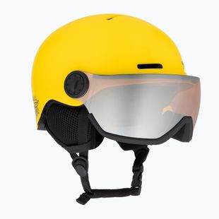 Vaikiškas slidinėjimo šalmas Salomon Orka Visor vibrant yellow