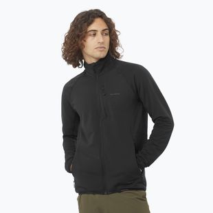 Vyriškas žygio džemperis Salomon Lightwarm Full Zip deep black