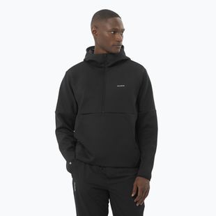Vyriškas džemperis Salomon SHAKEout Half Zip Hooded deep black