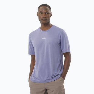 Vyriški bėgimo marškinėliai Salomon SHAKEout Core blue granite