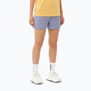 Moteriški bėgimo šortai Salomon SHAKEout Core 4" blue granite