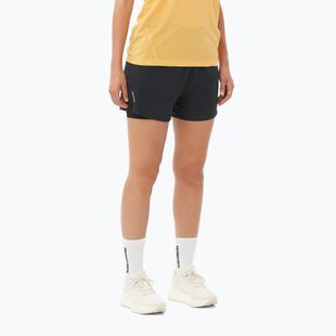 Moteriški bėgimo šortai Salomon SHAKEout Core 2IN1 4" deep black