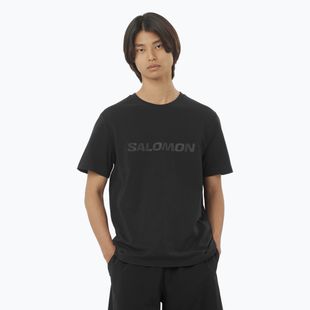 Vyriški marškinėliai Salomon Big Logo Tee deep black