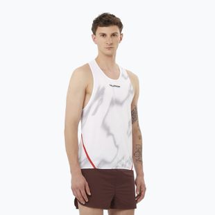 Vyriškas bėgimo tank topas Salomon S/Lab Speed Singlet white / andorra