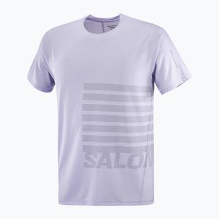 Vyriški bėgimo marškinėliai Salomon Sense Aero Tee GFX cosmic sky/castlerock