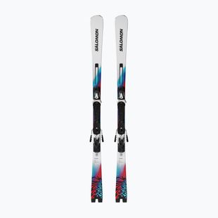 Kalnų slidės Salomon Addikt + apkaustai MI12 GW white/neon blue/red