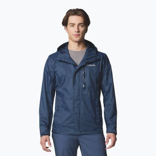 Vyriška striukė nuo lietaus Columbia Pouring Adventure III collegiate navy