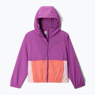 Vaikiška striukė nuo vėjo Columbia Tabor Trail Windbreaker razzle/satin pink/hot coral
