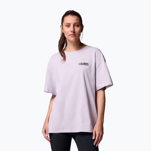 Moteriški turistiniai marškinėliai Columbia Rolling Bend Graphic Oversized Tee lavender pearl/mountainview