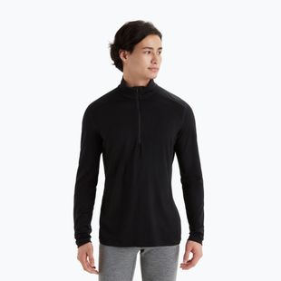 Vyriški termoaktyvūs marškinėliai ilgomis rankovėmis icebreaker Merino 200 Oasis Half Zip black