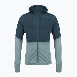 Vyriškas žygio džemperis icebreaker Merino 200 RealFleece Descender Zip Hoodie abyss/blue ash/black