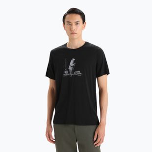 Vyriški Icebreaker Tech Lite II Polar Paddle trekingo marškinėliai black