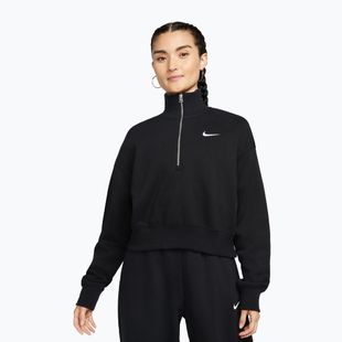 Moteriškas džemperis Nike Sportswear Phoenix Fleece 1/2 Zip Cropped black/sail