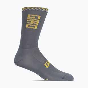 Kojinės Giro Comp Racer High Rise dark shark/spectra yellow
