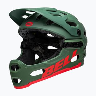 Dviračio šalmas Bell Full Face Super 3R MIPS matte dark green/infrared