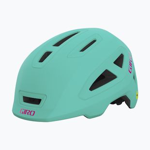 Vaikiškas dviračio šalmas Giro Scamp II matte screaming teal/bright pink