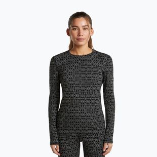 Moteriškas termo džemperis Icebreaker Merino 260 Tech Vertex Crewe Black/Snow