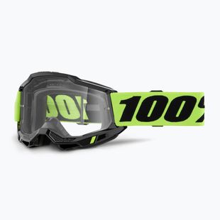 Vaikiški dviračių akiniai 100% Accuri 2 Junior neon yellow/clear