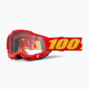 Vaikiški dviračių akiniai 100% Accuri 2 Junior red/clear