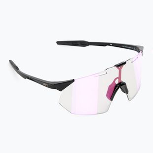 Akiniai nuo saulės 100 % Hypercraft SQ gloss black/photochromic purple mirror