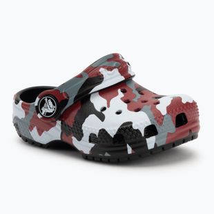 Vaikiškos šlepetės Crocs Classic Camo Clog Toddler black/red