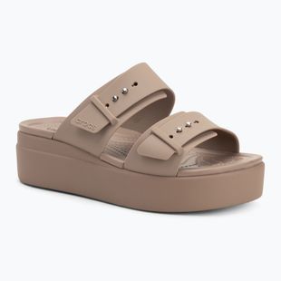 Moteriškos šlepetės Crocs Brooklyn Low Wedge latte