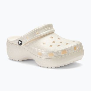 Moteriškos šlepetės Crocs Classic Platform Glitter chalk