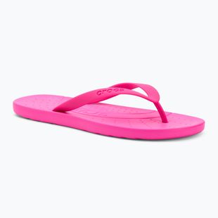 Šlepetės per pirštą Crocs Flip pink crush
