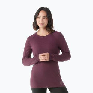 Moteriški termoaktyvūs marškinėliai ilgomis rankovėmis Smartwool Classic All-Season Merino Base Layer Crew Boxed eggplant
