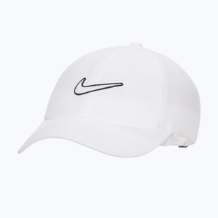 Kepurė su snapeliu Nike Club Unstructured Swoosh white/white
