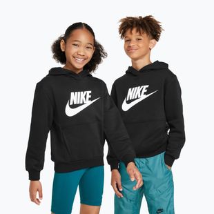 Vaikiška Nike Club Fleece striukė su gobtuvu juoda/balta