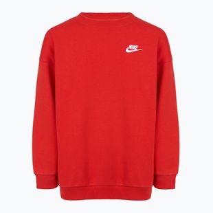 Nike Sportswear Club Fleece vaikiški marškinėliai universitetinė raudona/balta