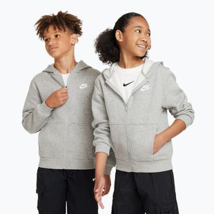 Vaikiškas džemperis Nike Sportswear Club Fleece dark grey heather/base grey/white