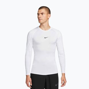 Vyriški treniruočių marškinėliai ilgomis rankovėmis Nike Pro Dri-Fit Tight Fitness white/black