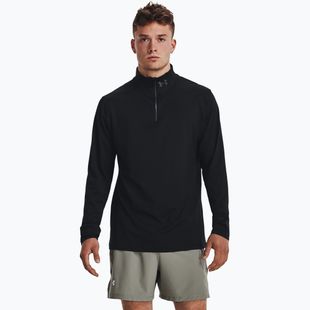 Vyriška Under Armour Launch Pro 1/4 Zip juoda/juoda/atspindinti bėgimo ilgomis rankovėmis striukė