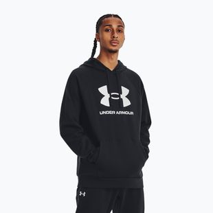 Vyriškas Under Armour Rival Fleece Logo HD gobtuvas juoda/balta