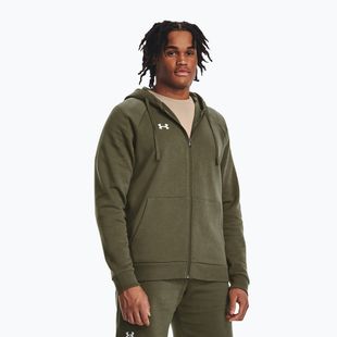 Vyriškas džemperis Under Armour Rival Fleece FZ Hoodie navy dd green/white