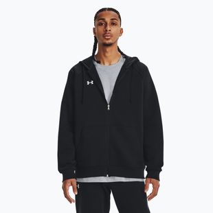 Vyriška Under Armour Rival Fleece FZ striukė su gobtuvu black/white