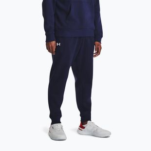 Under Armour Rival Fleece vyriškos treniruočių kelnės midnight navy/white