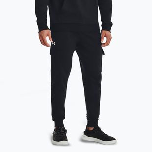 Vyriškos kelnės Under Armour Rival Fleece Cargo Jogger black / white