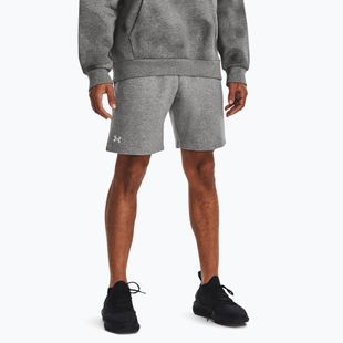 Vyriški treniruočių šortai Under Armour Rival Fleece castlerock light heather/white